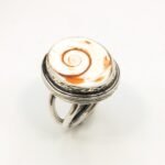 Shiva Eye Shell Ring, Sterling Silver Boho Statement Jewelry - Image 4