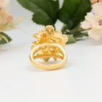 Enamel Flower Ladybug Ring, Gold Plated Sterling Silver Jewelry - Image 12