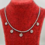 Natural Turquoise Necklace with Silver Spiral Charms, Boho Tribal Jewelry - Image 9