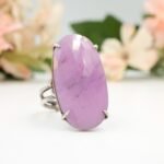 Natural Ruby Ring Adjustable, Large Oval Gemstone Ring, Handmade Oxidized Silver Statement Ring, - Image 4