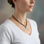 One of a Kind Turquoise Necklace – Handmade Sterling Silver Abstract Pendant – OOAK Artisan Statement Jewelry - Image 2
