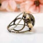 Natural Oval Rutile Quartz Ring in 925 Sterling Silver, Handmade Statement Ring for Her - Image 9