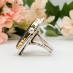 One of a Kind Raw Blue Sapphire – Handmade Silver Gold Statement - Image 7