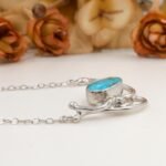 One of a Kind Turquoise Necklace – Handmade 925 Sterling Silver Turquoise Pendant – OOAK Artisan Statement Jewelry - Image 9