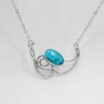 One of a Kind Turquoise Necklace – Handmade 925 Sterling Silver Turquoise Pendant – OOAK Artisan Statement Jewelry - Image 8