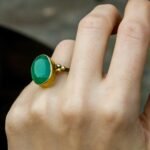 Silver Jade Ring, Oval Green Natural Jade Gemstone - Image 6