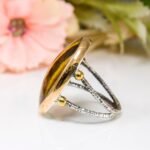 Tiger's Eye Statement Ring, Brown Stone Ring - Image 8