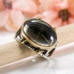 Natural Oval Rutile Quartz Ring in 925 Sterling Silver, Handmade Statement Ring for Her - Image 8