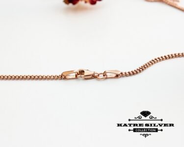 Rose Gold Plated Sterling Silver Fringe Necklace - Handmade Wedding Jewelry - Image 6