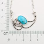 One of a Kind Turquoise Necklace – Handmade 925 Sterling Silver Turquoise Pendant – OOAK Artisan Statement Jewelry - Image 11