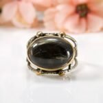 Natural Oval Rutile Quartz Ring in 925 Sterling Silver, Handmade Statement Ring for Her - Image 3