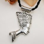 Nefertiti Necklace Sterling Silver – Egyptian Queen Pendant – Handmade Goddess Jewelry – Statement Artisan Necklace - Image 3