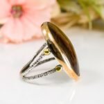 Tiger's Eye Statement Ring, Brown Stone Ring - Image 7