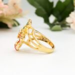 Enamel Flower Ladybug Ring, Gold Plated Sterling Silver Jewelry - Image 11