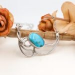 One of a kind turquoise necklace with 925 sterling silver pendant