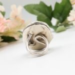 One of a Kind Raw Blue Sapphire – Handmade Silver Gold Statement - Image 8