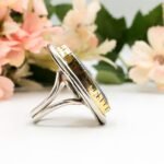 One of a Kind Raw Blue Sapphire – Handmade Silver Gold Statement - Image 6