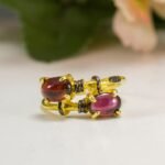 Oval Natural Ruby Ring Gold Adjustable Ring - Image 7