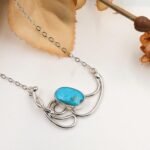 One of a Kind Turquoise Necklace – Handmade 925 Sterling Silver Turquoise Pendant – OOAK Artisan Statement Jewelry - Image 5