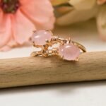 Rose Quartz Ring: Oval Pink Gem, Rose Gold Plated Sterling Silver, Adjustable - Image 7