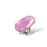 Natural Ruby Ring Adjustable, Large Oval Gemstone Ring, Handmade Oxidized Silver Statement Ring, - Image 3