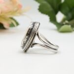 Shiva Eye Shell Ring, Sterling Silver Boho Statement Jewelry - Image 9