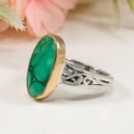 Handmade Sterling Silver Malachite Ring: Green Gemstone Jewelry - Image 3