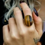 Tiger's Eye Statement Ring, Brown Stone Ring - Image 2