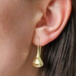 Sterling Silver Tear Drop Hoop Earrings: Modern Lightweight Jewelry - Image 3