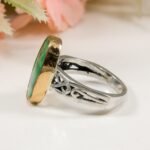 Handmade Sterling Silver Malachite Ring: Green Gemstone Jewelry - Image 6