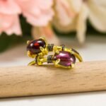 Oval Natural Ruby Ring Gold Adjustable Ring - Image 2