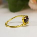 Oval Natural Ruby Ring Gold Adjustable Ring - Image 9