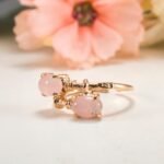 Rose Quartz Ring: Oval Pink Gem, Rose Gold Plated Sterling Silver, Adjustable - Image 3