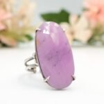 Natural Ruby Ring Adjustable, Large Oval Gemstone Ring, Handmade Oxidized Silver Statement Ring, - Image 8
