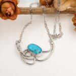 One of a Kind Turquoise Necklace – Handmade 925 Sterling Silver Turquoise Pendant – OOAK Artisan Statement Jewelry - Image 4