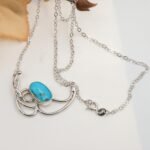 One of a Kind Turquoise Necklace – Handmade 925 Sterling Silver Turquoise Pendant – OOAK Artisan Statement Jewelry - Image 6